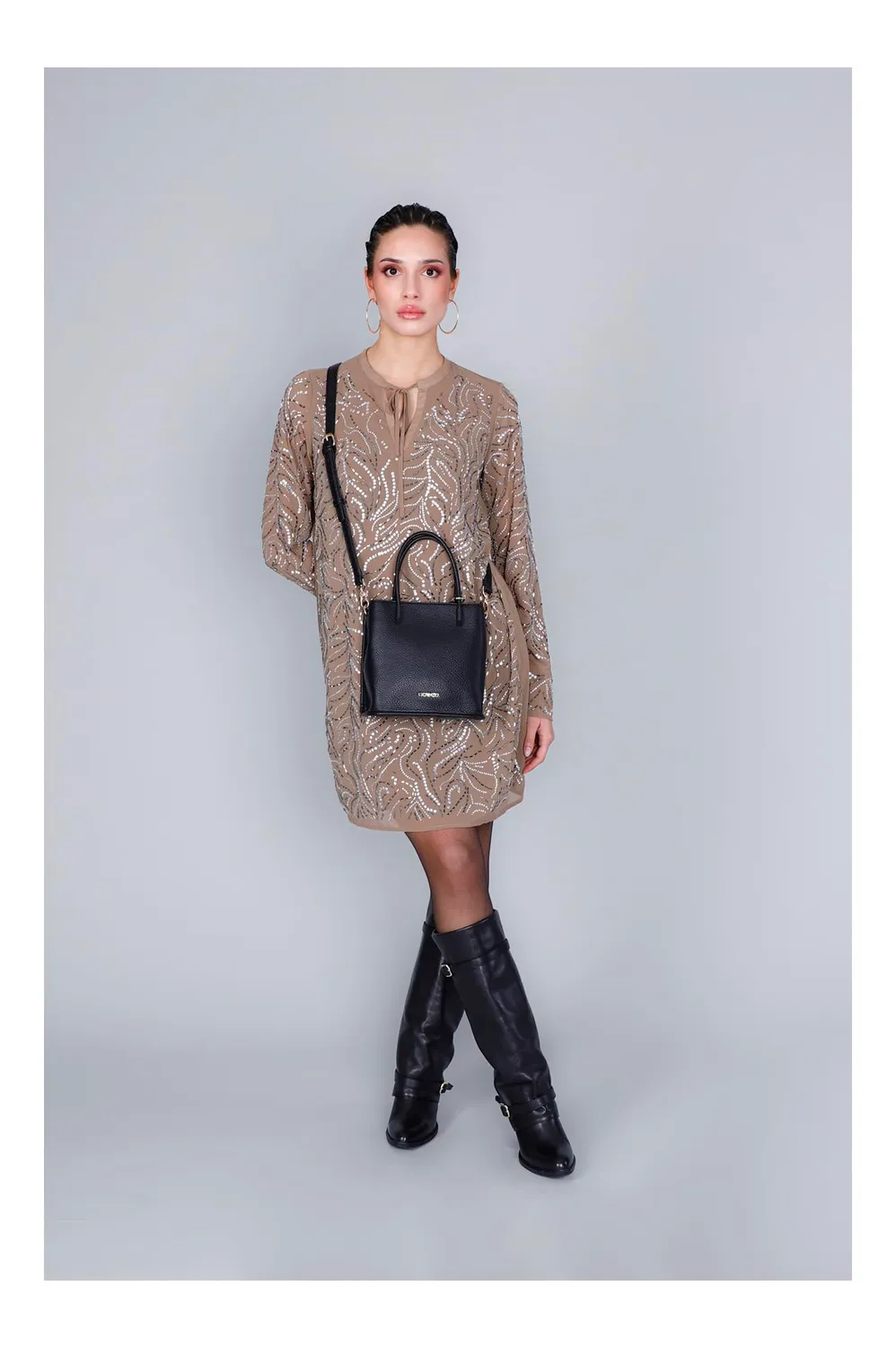 CafèNoir Mini Tote Tubolari Borsa Nera