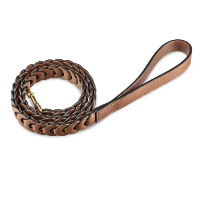 Re Artù in Firenze Twigo guinzaglio pelle intrecciato 110 cm
