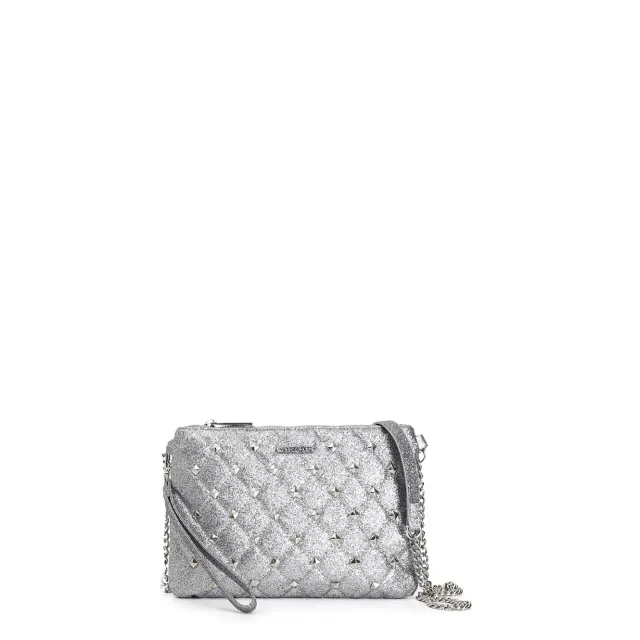 CafèNoir Glitterata Borchie Esagonali pochette argento