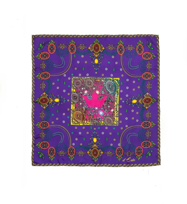 Cardinal Milano The Crown Foulard Seta Viola