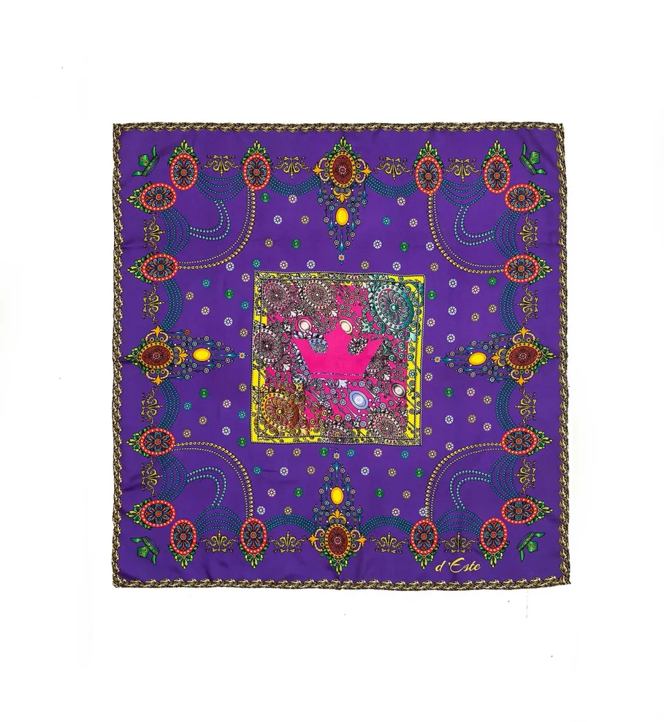 Cardinal Milano The Crown Foulard Seta Viola