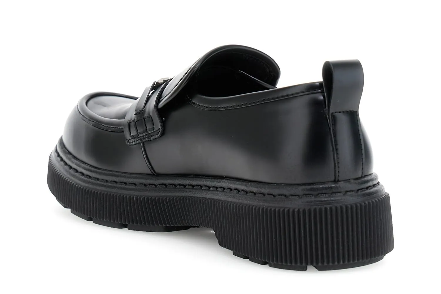 CafèNoir Mocassini Donna Neri Abrasivati Accessorio Suola 4 cm