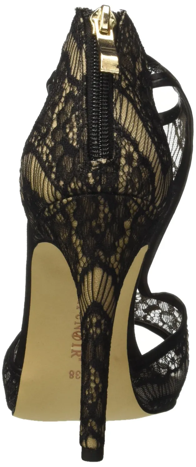 CafèNoir KNB911 Sandali pizzo tacco 105 microfibra