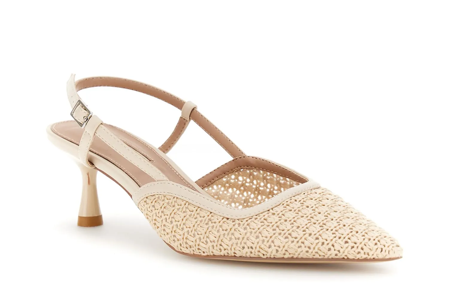 CafèNoir slingback rafia décolleté tacco rocchetto
