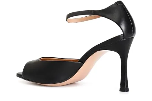 CafèNoir Sandalo Donna Pelle 38 EU Laccio Caviglia Tacco 8,5 cm