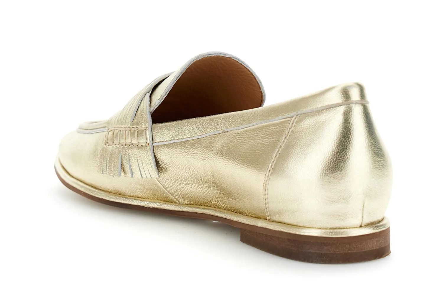 CafèNoir Mocassino Pelle Laminata Donna Argento