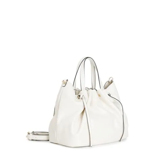 CafèNoir Tote Donna Arricciata Bianca con Tracolla