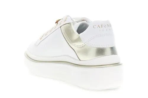 CafèNoir Sneakers Pelle Donna Bianco Oro 39 EU