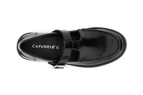 CafèNoir Mocassini Effetto Spazzolata Neri Donna 2 cm