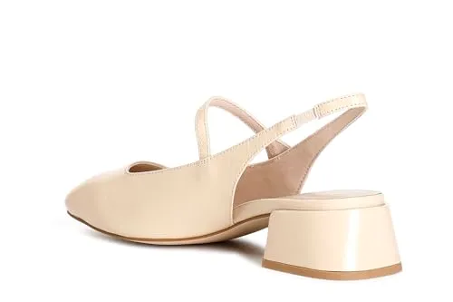 CafèNoir slingback vernice bottone tacco 4