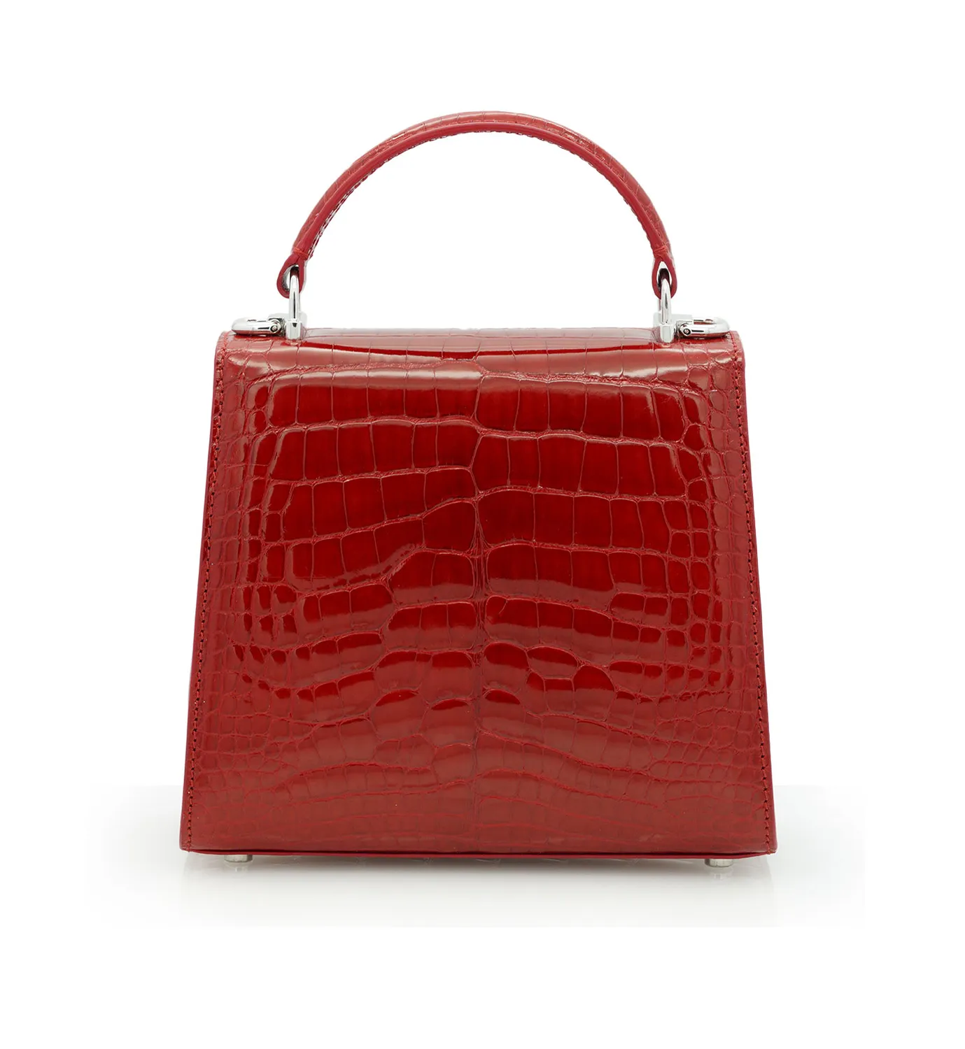 Cardinal Milano Tiffany Red Alligator Borsa a Mano Rossa Alligatore