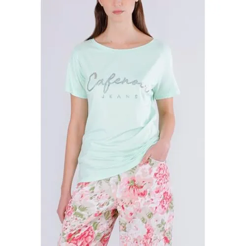 CafèNoir T-Shirt Girocollo Logo Maglia Menta S