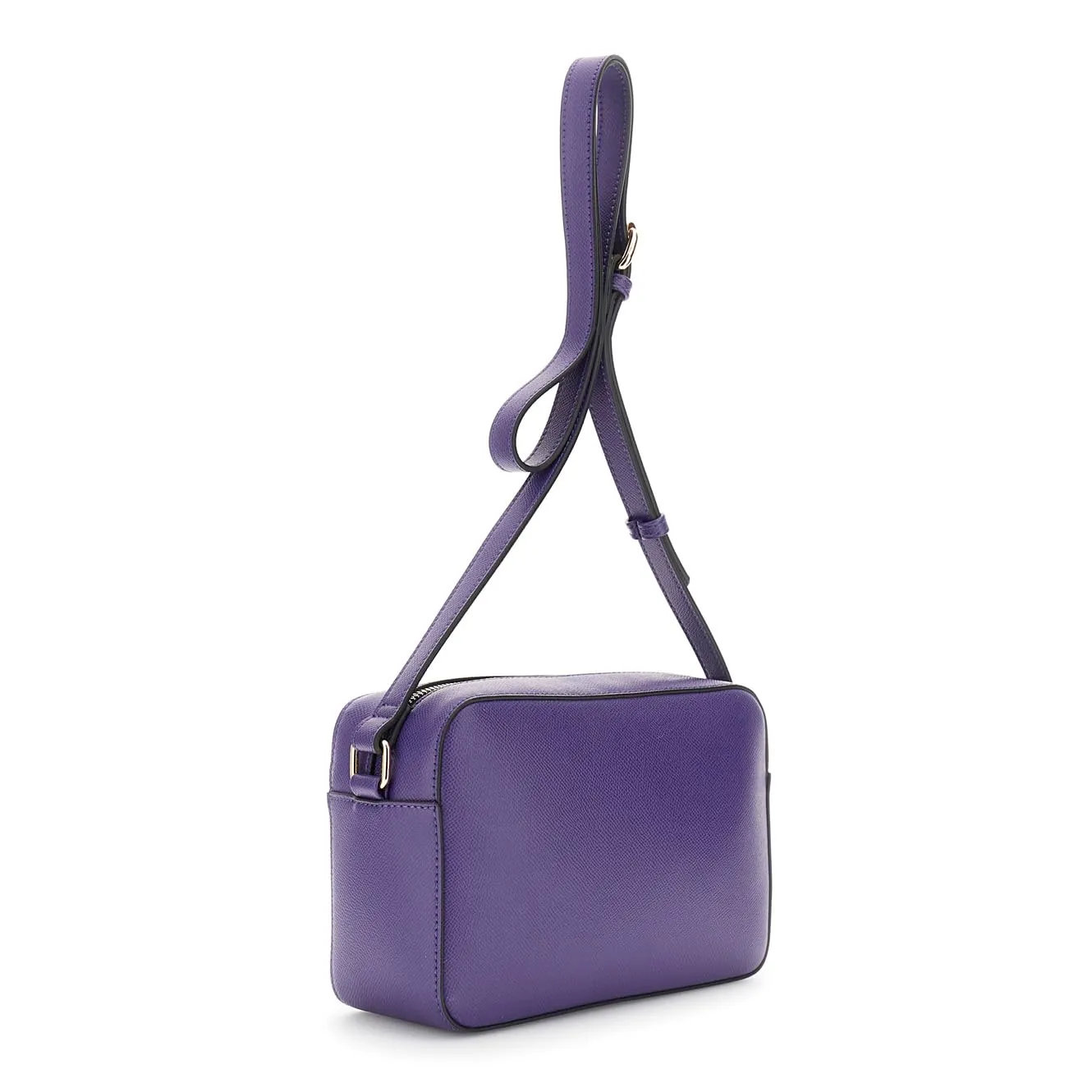 CafèNoir Camera Bag Saffiano Viola Tracolla Charms