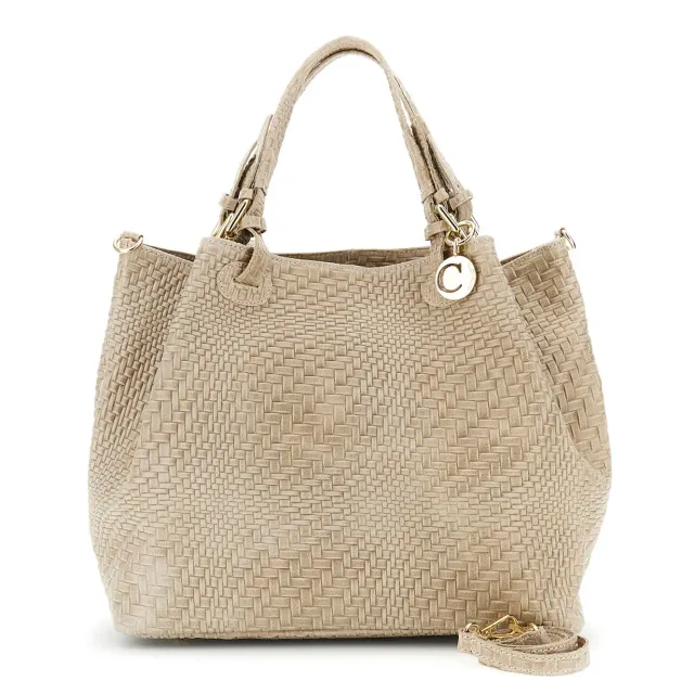 CafèNoir Tote Pelle Stampa Intreccio Charm Tracolla