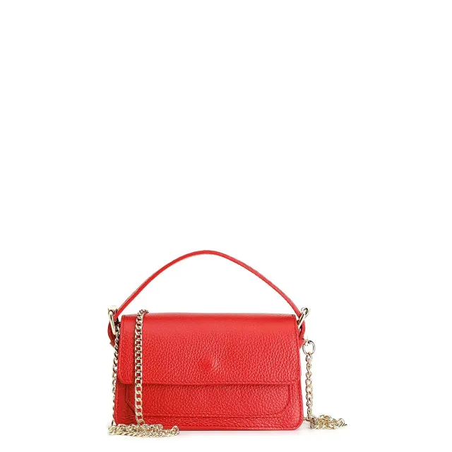 CafèNoir C3XE0112 borsa a spalla pelle rossa fibbia