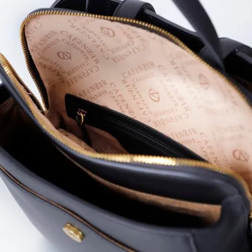 CafèNoir Zaino Effetto Pelle Saffiano Nero Donna