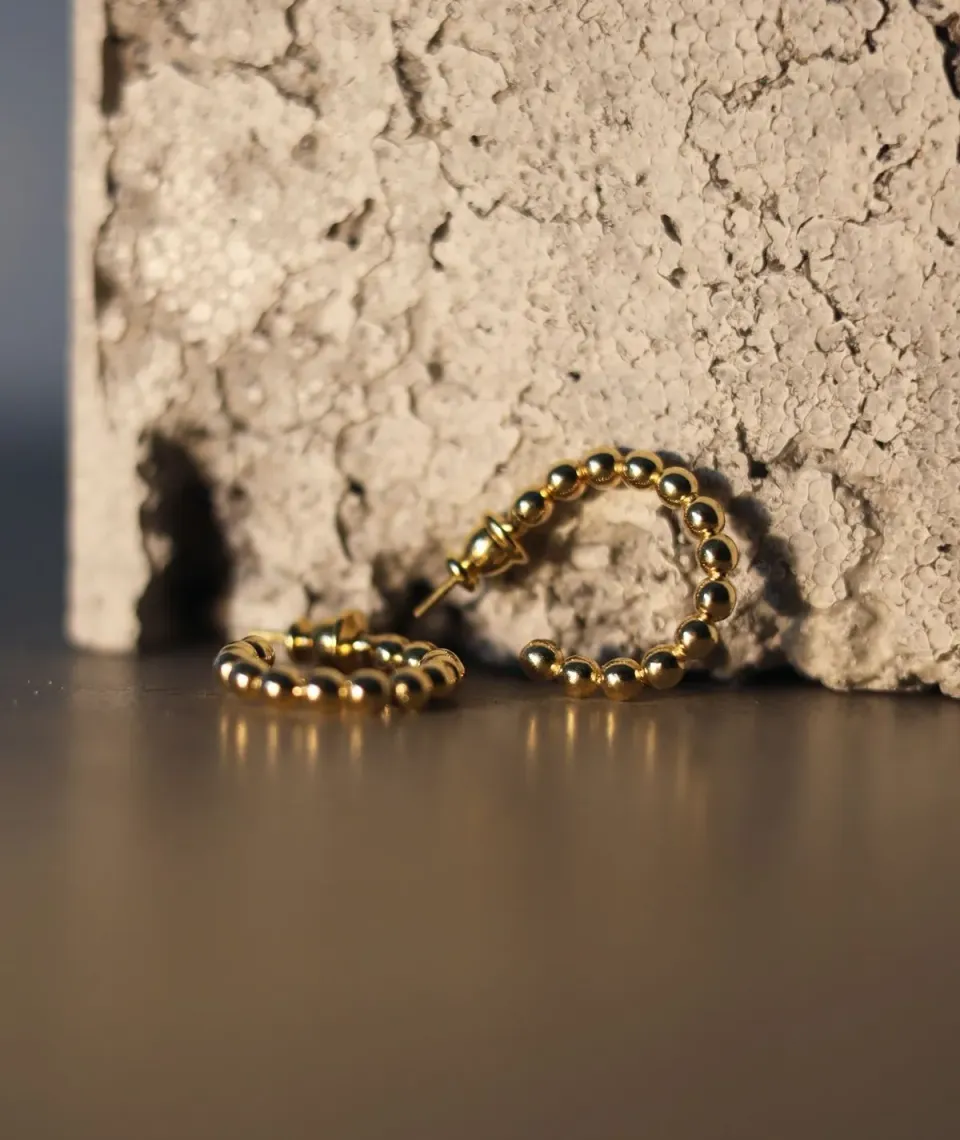 Figus Mini Balls Gold orecchini oro anallergico