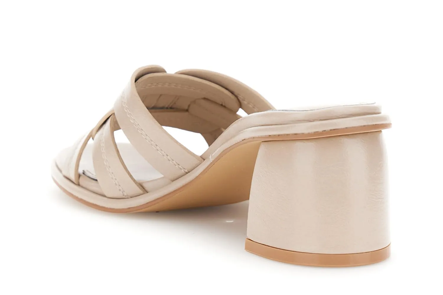 CafèNoir sandali donna effetto naplak tacco 6 cm cuciture