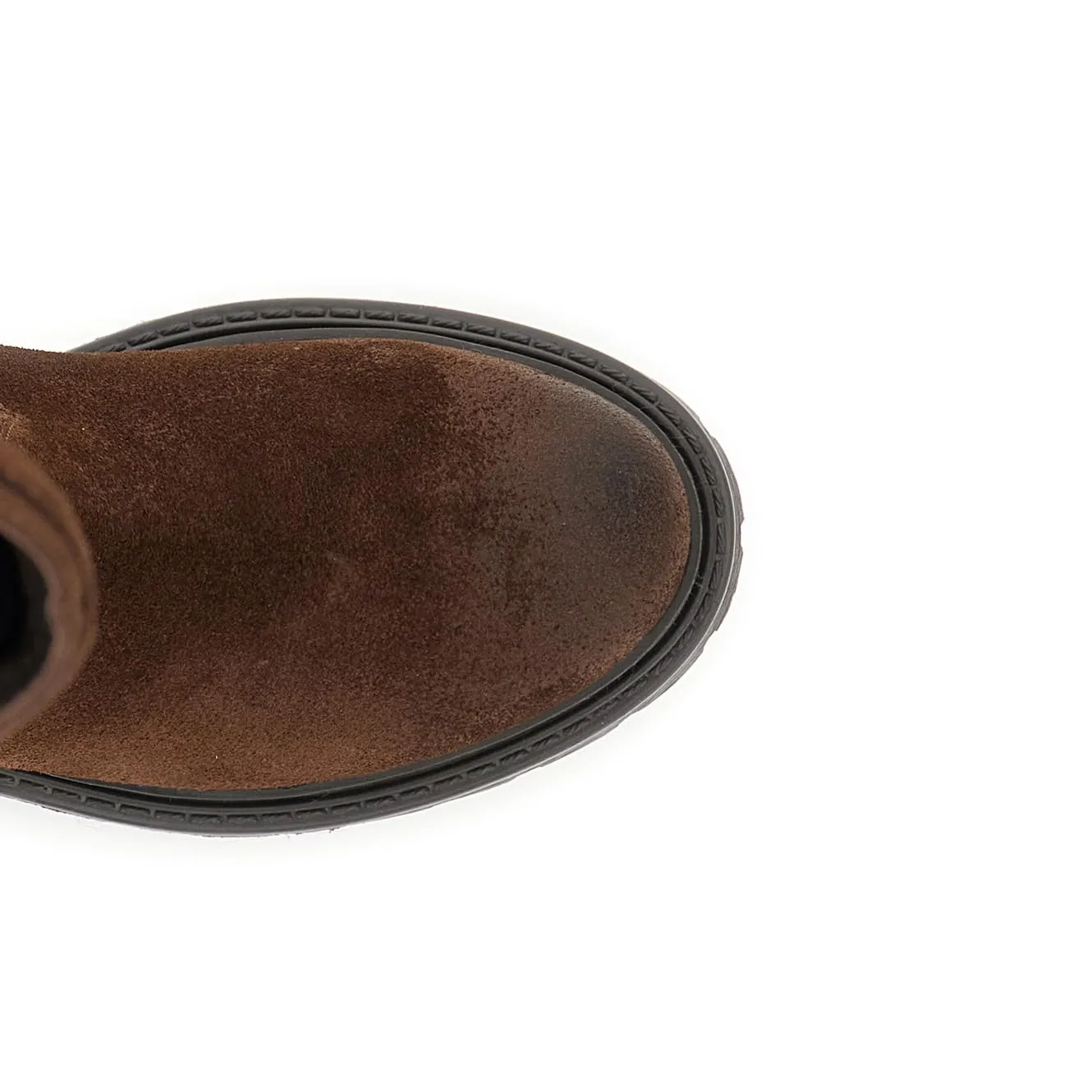 CafèNoir Stivali Scamosciati Testa Moro Cerniera 3,5 cm