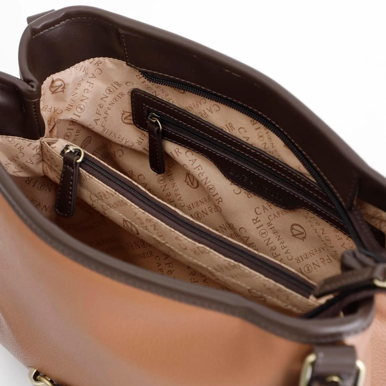 CafèNoir Shopping Effetto Martellato Cuoio con Zip