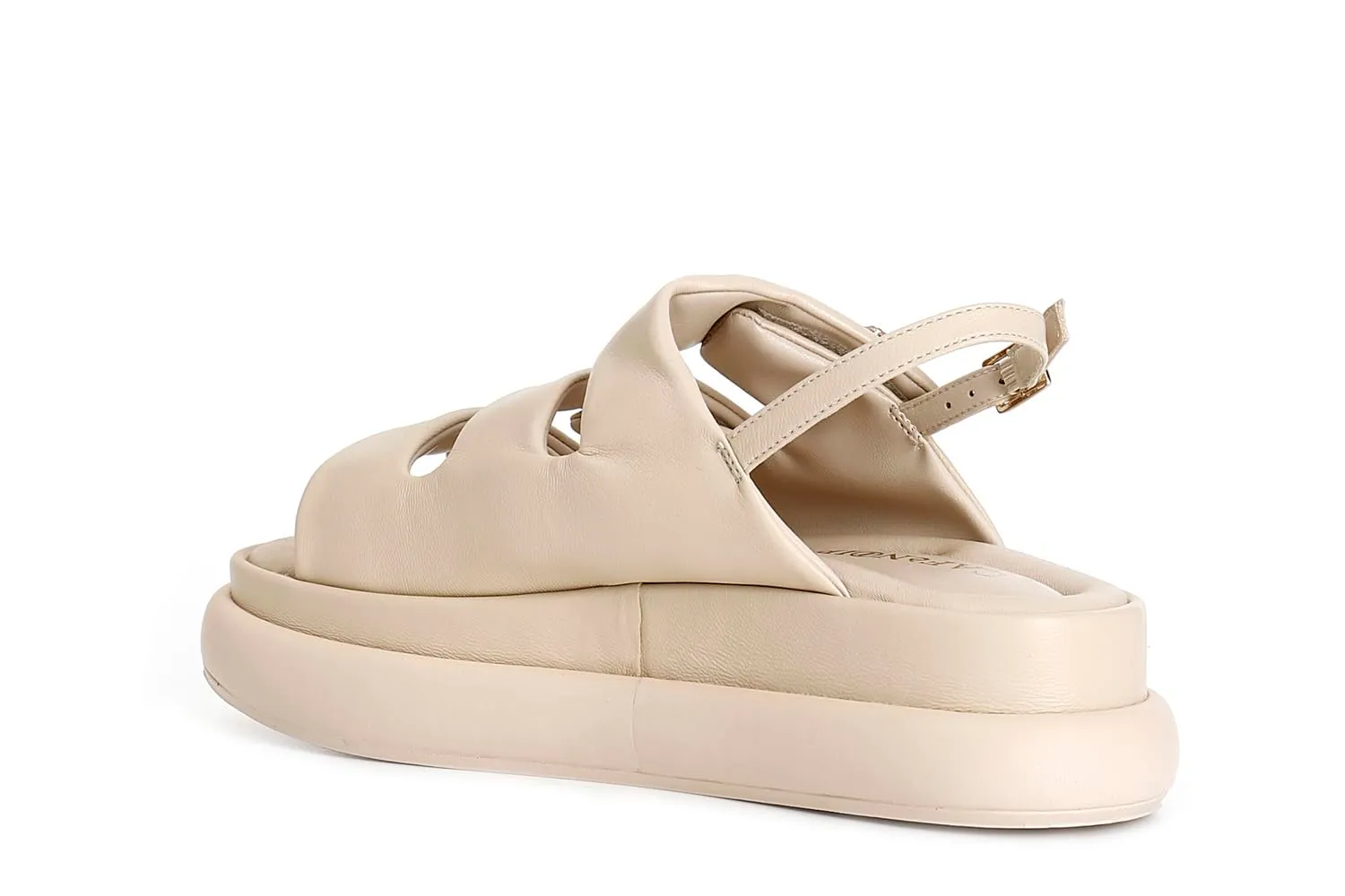 CafèNoir Sandali Donna in Pelle Beige 39 con Strappo