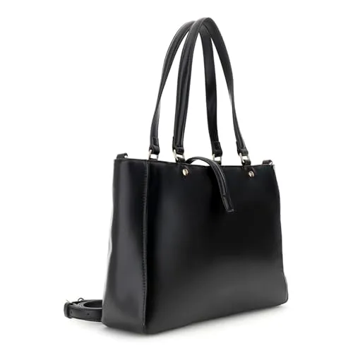 CafèNoir Intrecciato Tote Donna Effetto Pelle Nera Unica