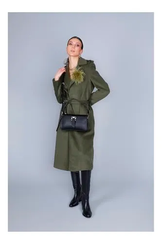 CafèNoir Borsa a Spalla Fibbia Gioiello Nera Donna
