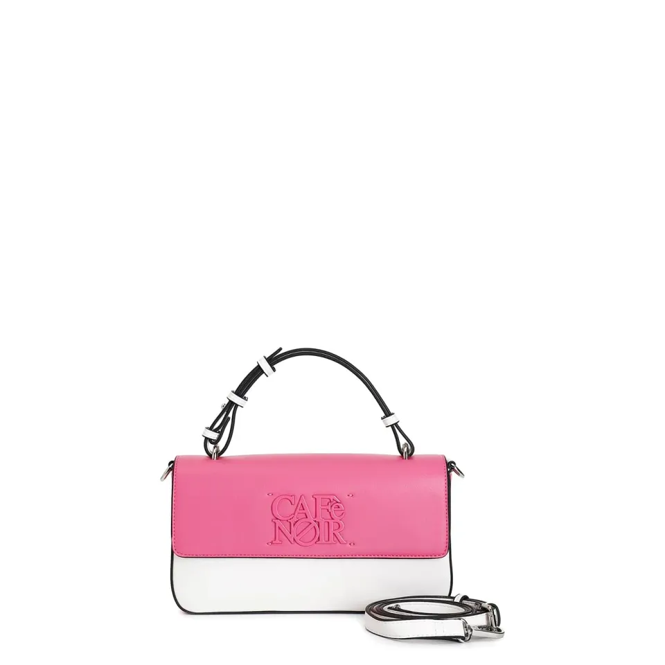 CafèNoir Borsa a Mano Bicolore Tracolla Fuxia Pattina
