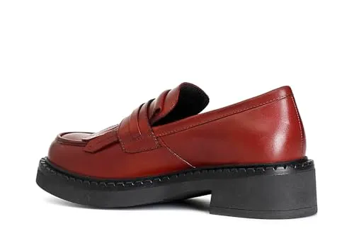 CafèNoir Mocassino Donna con Frangia Cuoio Tacco 50 mm
