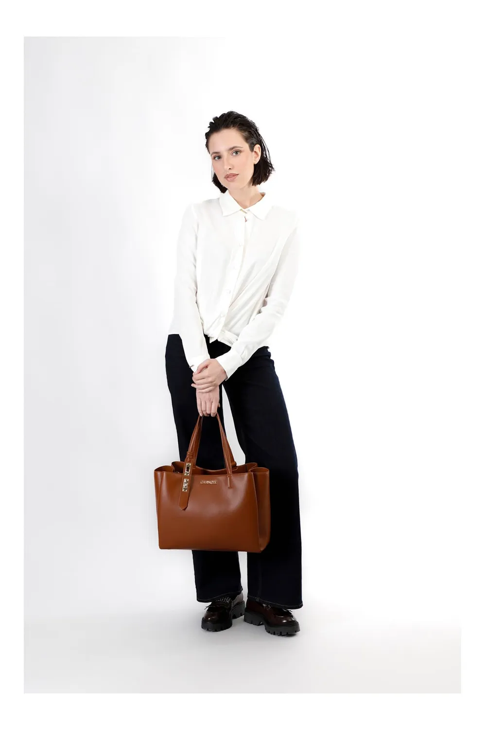 CafèNoir Shopping Donna Marrone Doppio Scomparto