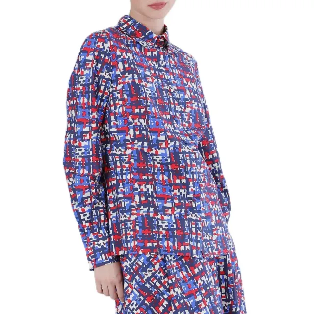 CafèNoir Camicia Popeline Stampato Tweed Taglia M