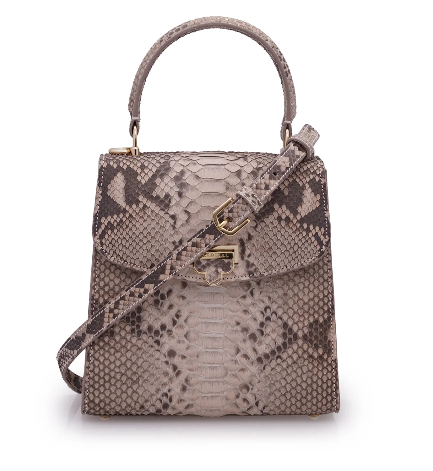 Cardinal Milano Tiffany Grey Python borsa pitone grigia