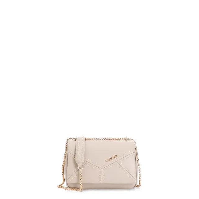 CafèNoir Pattina Micro Rivetti borsa a spalla taupe catena