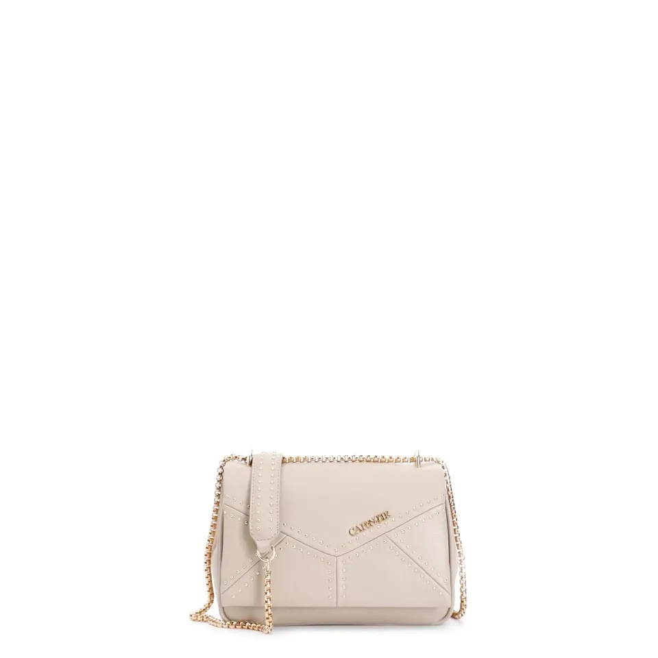 CafèNoir Pattina Micro Rivetti borsa a spalla taupe catena