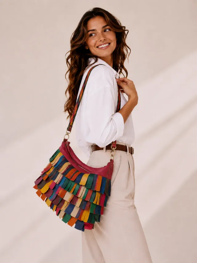 Figus Frange Pelle Big borsa tracolla pelle