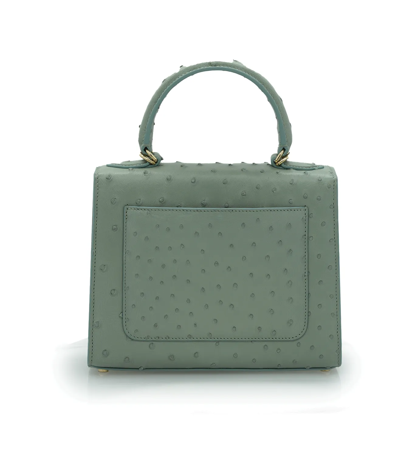 Cardinal Milano First Lady Borsa Pelle Struzzo Salvia