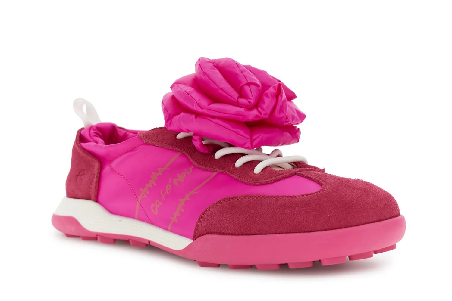 CafèNoir Sneakers Nylon Pelle Scamosciata Donna 36 EU Salmone