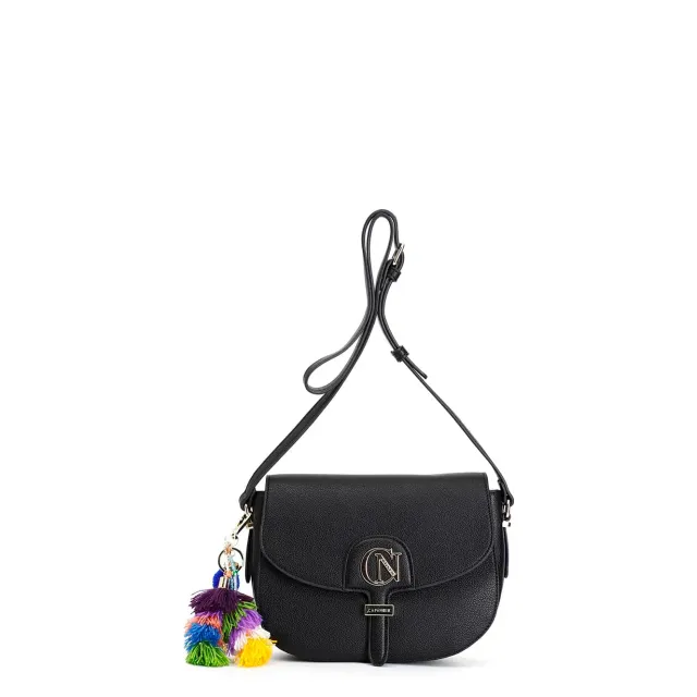 CafèNoir Pattina Borsa Spalla Donna Nera Ecopelle