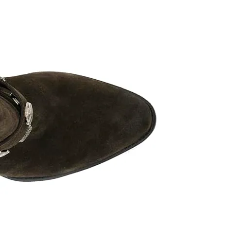 CafèNoir Stivali Pelle Scamosciata T.Moro Tacco 7 cm