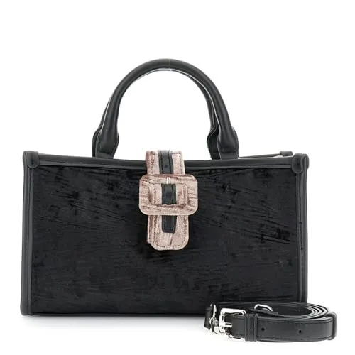 CafèNoir Minibag Velluto Similpelle con Fibbia