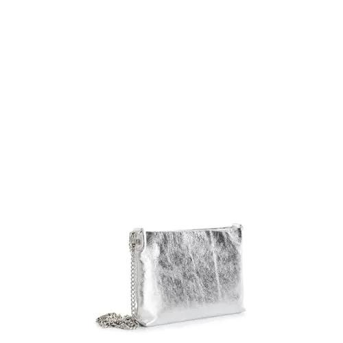 CafèNoir Pochette Pelle Laminata Catena Doppia Tracolla