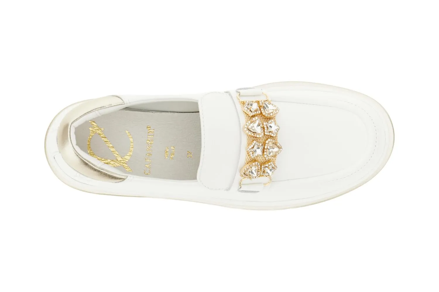 CafèNoir sneakers pelle bianca donna