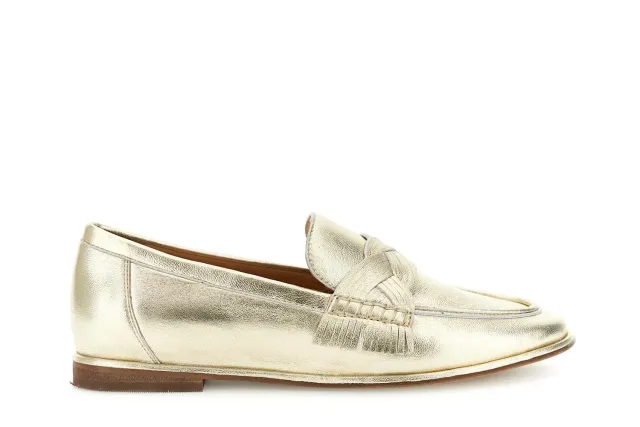 CafèNoir Mocassino Pelle Laminata Donna Argento