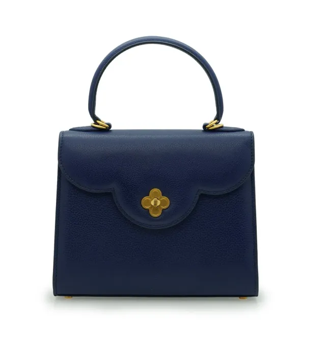 Cardinal Milano First Lady Blue Textured borsa blu martellata