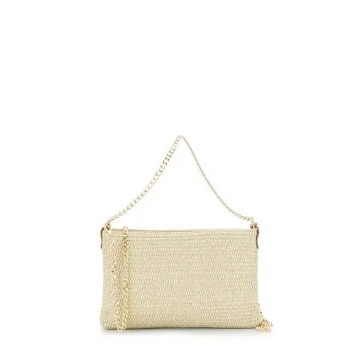 CafèNoir Pochette Raffia Catena Doppia Tracolla