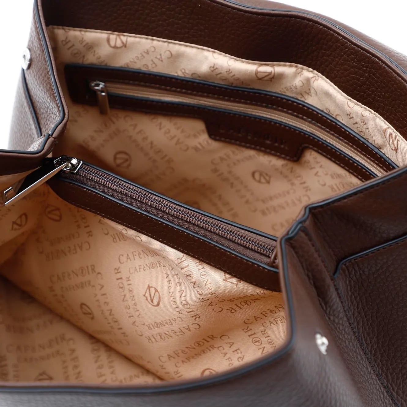 CafèNoir Trecce e Nappe Borsa a Spalla Marrone