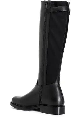 CafèNoir Stivale Donna Pelle Lycra Nero Fibbia Tacco 30mm