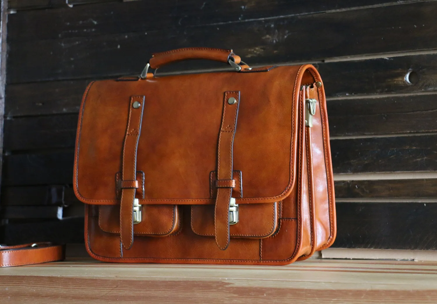 Aigin Milano Cartella Zaino Pelle Convertibile Porta Laptop