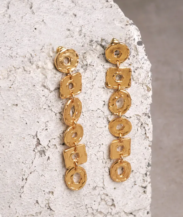 Figus Barbara Gold orecchini oro satinati