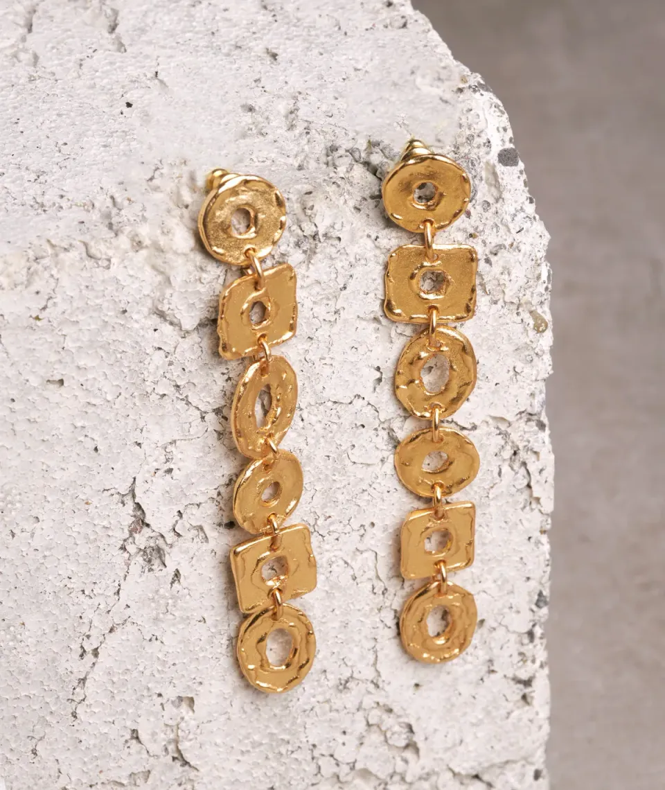 Figus Barbara Gold orecchini oro satinati